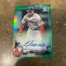 2017 Bowman - Chrome Rookie Autographs Yoan Moncada Green Refractor /99 (AU, RC)
