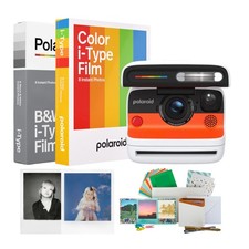 Polaroid Flip Instant Camera with Sonar Autofocus White with Film and Film Kit