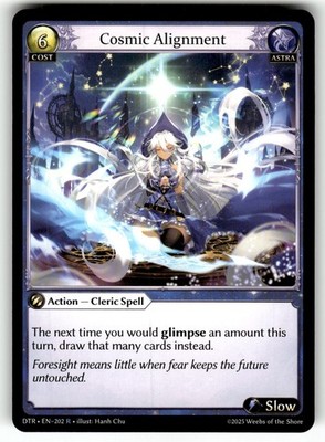 Grand Archive TCG Distorted Reflections Card DTR EN-202 R Cosmic Alignment