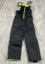 Swiss Tech Youth XXL (size 18) Black & Green Overall Bib Style Snow Pants