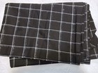 Brown White Tattersall Classic Plaid Wool Fabric 60" x 5.1 Yds Long Garment Wt S