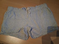 Tolle Damen Kurze Hose Weiss Grau/dunkelblau Gestreift Janina Kik 44 Ungetragen