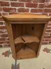 Vintage Pine Wall Hanging Corner Cabinet Farmhouse Style