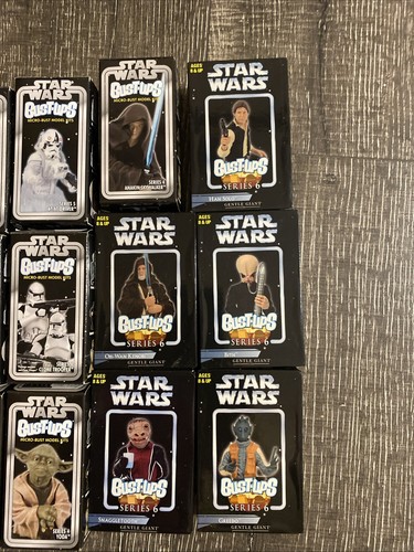 Star Wars Bust-Ups Gentle Giant Series 1- 6 Mini Bust Lot Of 22 Anakin Boba Fett - Picture 2 of 12