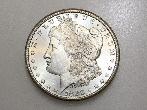 1883-CC $1 MORGAN SILVER ONE DOLLAR GEM BU