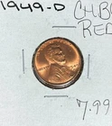 1949-D LINCOLN WHEAT CENT ~CH/BU RED ~BEAUTIFUL COIN~