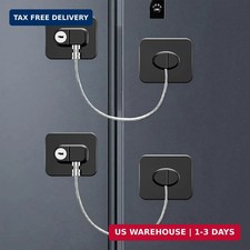 Fridge Lock 2 Pack ,Refrigerator Lock with Keys,for Fridge, Cabinet Locks, Draw