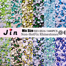 Rhinestone Mix SS3-SS16 Non-Hotfix Flatback DIY 3D Nail Art Glitter