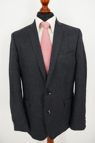 Lawrence Grey Slim Fit Sakko Gr.54 Schurwolle Seide Anthrazit abs. Top Zustand - Bild 1 von 9