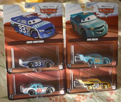 DISNEY PIXAR CARS CHUCK ARMSTRONG, RYAN SHIELDS, BILLY OILCHANGER & PONCHY NEW