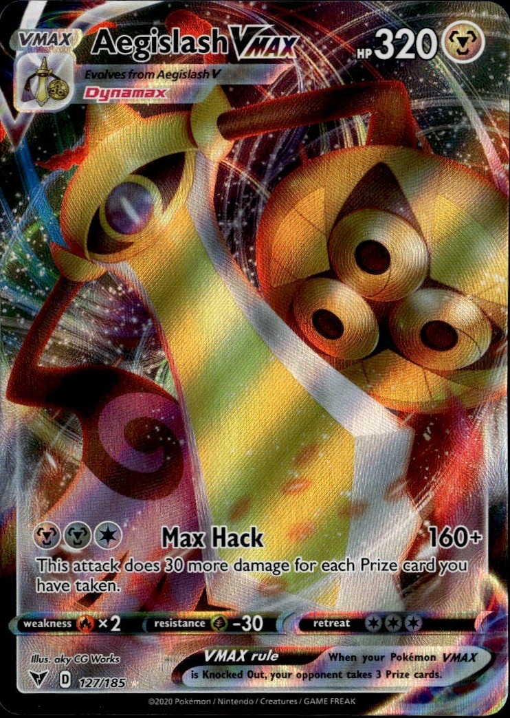 Aegislash VMAX Ultra Rare SWSH04: Vivid Voltage 127/185 NM