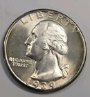 1939 Washington Silver Quarter GEM BU