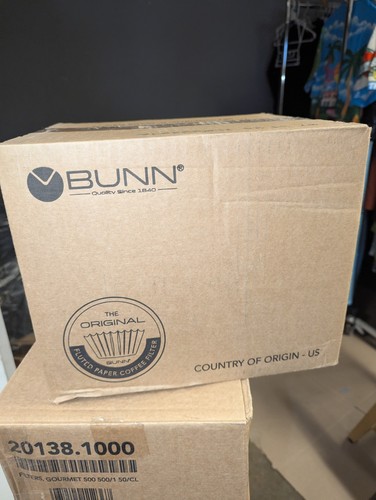 500 Pack BUNN Tea Coffee Filters 20138.1000 Commercial for 1.5 Gallon Brewer - Picture 2 of 2