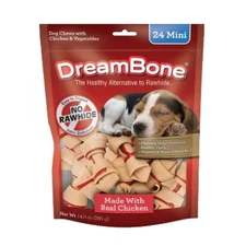 DreamBone Mini Bones with Chicken and Vegetable Flavor Dog Treats