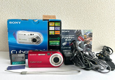 Sony Cyber-shot DSC-P100 3x 5.1MP Digital Camera Red Tested English Made in JPN