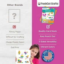 ARTshapes 840 pc Creative Paper Shapes Pack with 70+ Idea Guide - US Made Car...