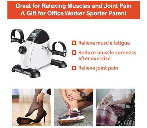 Techmoo Under Desk Bike Pedal Exerciser Foot / Hand Peddler Mini Trainer - Picture 4 of 10