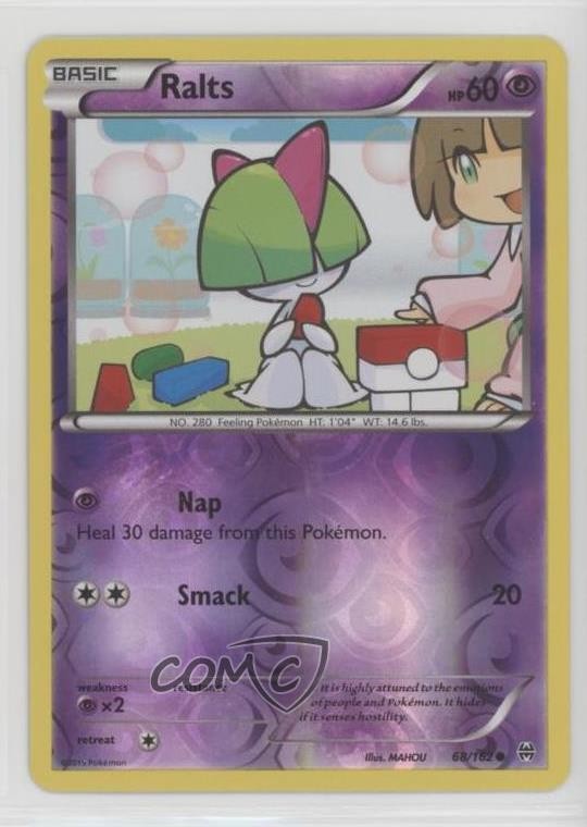 Ralts Reverse Foil Pokémon XY BREAKthrough #68