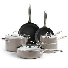 GreenPan Canterbury 10 Piece Cookware Pot  Pans Set, Hard Anodized PFAS-Free m
