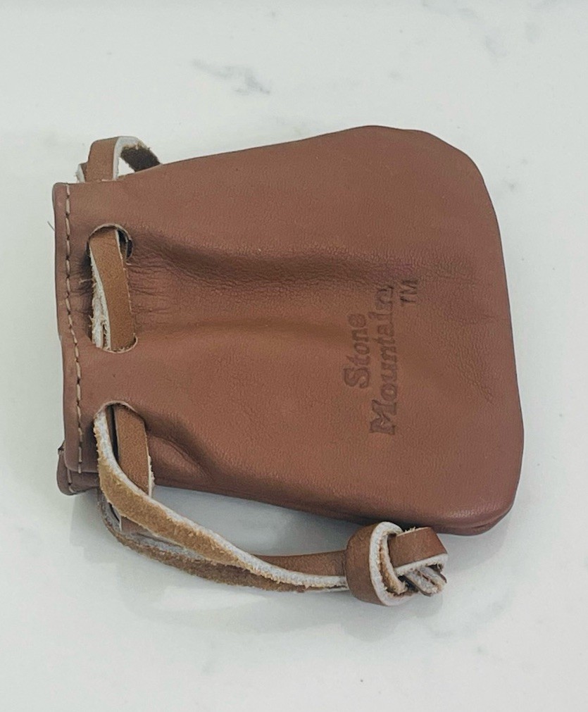 Stone Mountain Brown Leather Drawstring Coin Pouch - image 4