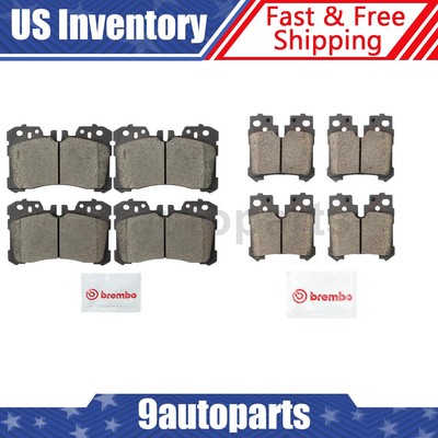 Brembo Front Rear Brake Pads Kit Ceramic Pads for 2007-2017 Lexus LS460