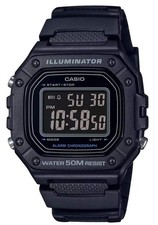 Casio W218H-1BV Digital Black Resin Watch 50m Water Resistant 7 Year Battery