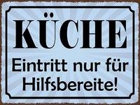 Holzschild 30X40 Cm KüChe Eintritt Nur Hilfsbereite Deko Geschenk Holz Schild