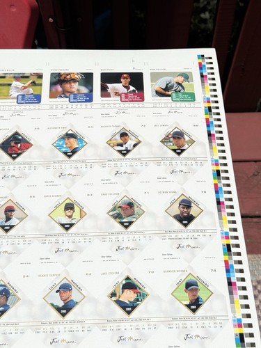 RARE! 2003 Just Memorabilia SILVER UNCUT Sheet 28x40 Hamels Felix Hernandez Cano - Picture 14 of 20