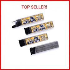 June Gold 640 Pieces, 0.5 mm HB 2 Lead Refills, 160 Pieces Per Dispenser 4 Pack