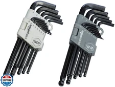 Amazon Basics Hex Key Allen Wrench, Long Arm, Metric and Standard Sizes, 26-P