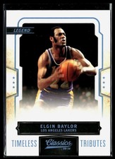 Elgin Baylor 2009-10 Panini Classics Timeless Tributes Platinum #153 #/25 SN