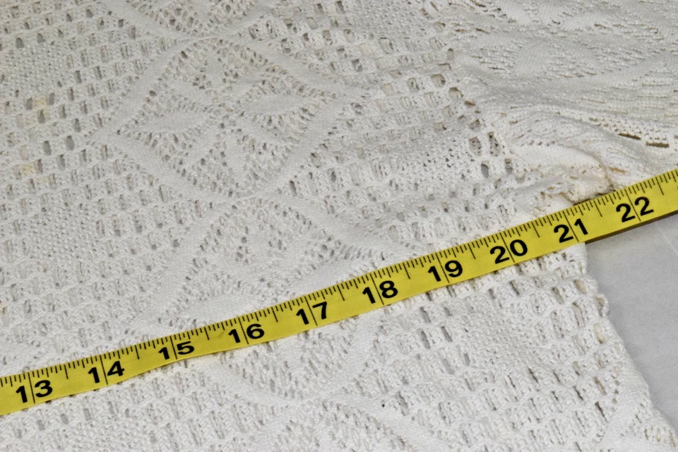 Suéter Vintage Jordache Concepts Talla L Años 80 Marfil Algodón Tejido Abierto Hecho en EE. UU. Foto 4 de 4