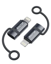 [MFi Certified] 3A 36W USB C to Lightning Adapter, USBC 2 Packs, Dark Gray