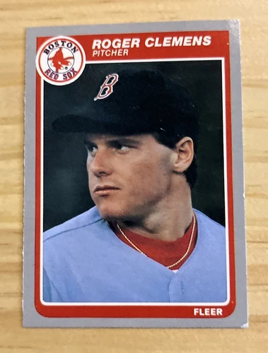 1985 Fleer Roger Clemens Rookie #155 Boston Red Sox Baseball VG