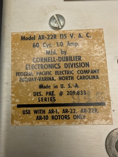 CDE Antenna Rotor Rotator Controller AR-22R AR-10 AR-20 - Picture 4 of 4