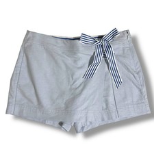 Vineyard Vines Oxford Grosgrain Light Blue Skort With Navy Bow Belt