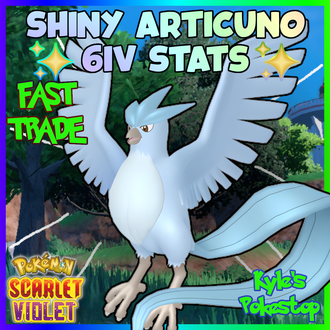 ✨Shiny Articuno 6IV✨ Pokemon Scarlet & Violet 🚀Fast Trade🚀