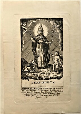 VALENCIA, RUZAFA, BLAS OBISPO, grabado del XIX