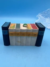 Vintage Sugar Box Davis Products Plastic Serving Container USA Made, Salt, Peppe