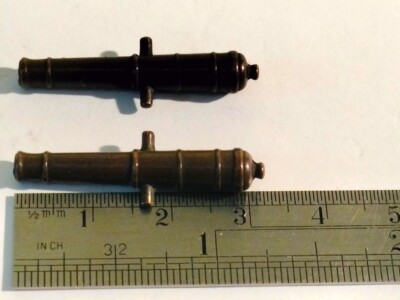 Ship Model Fittings Parts 2 Dark Bronze 32mm Cannon barrels
