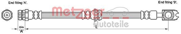 Metzger 4110259 Bremsschlauch FüR Audi Skoda VW-image