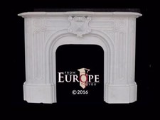 BEAUTIFUL HAND CARVED MARBLE AMERICAN VICTORIAN FIREPLACE MANTEL - NY1