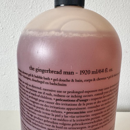 Philosophy The Gingerbread Man Bottle 64oz Shampoo Bodywash Shower Gel - Picture 4 of 4