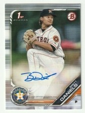 2019 Bowman Brett Daniels Houston Astros Autograph Auto Card