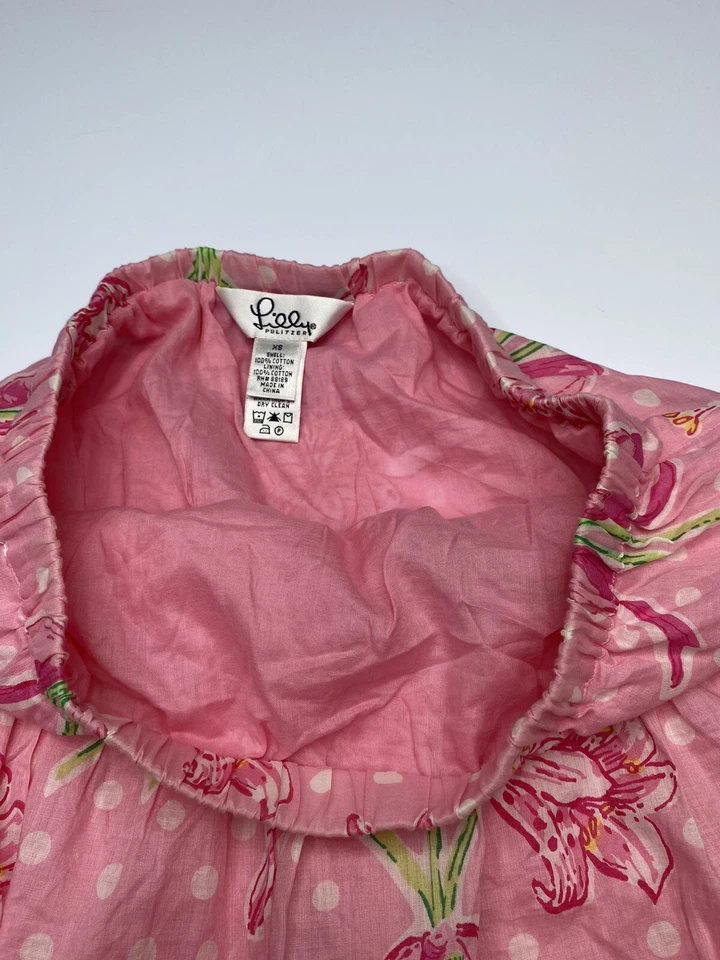 Falda Campesina De Colección Lilly Pulitzer Rosa Estampado Floral Pull On Fit y Acampanada Talla XS Foto 3 de 4