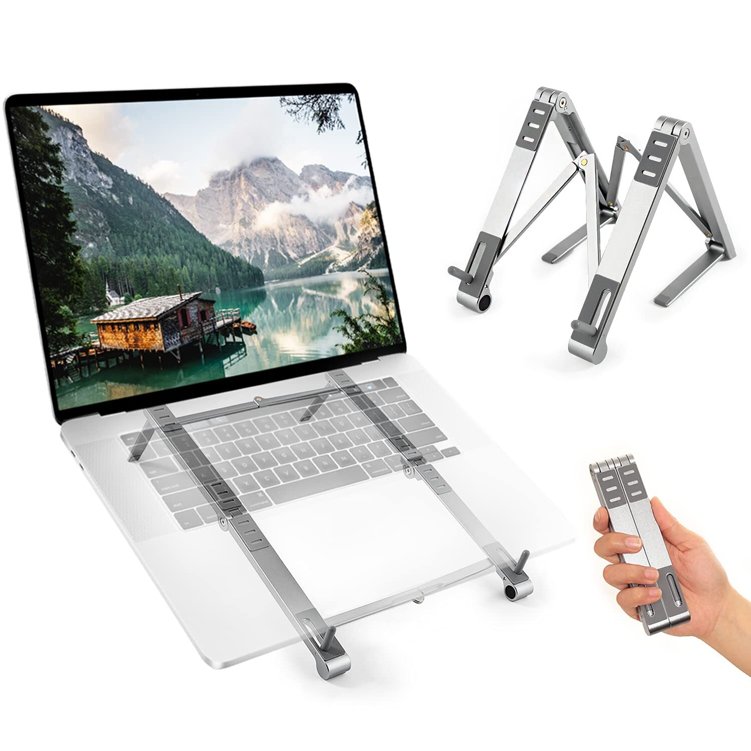 Magic X1, Mini 3-in-1 Multi-Function Laptop Stand, Pocket Size Adjustable Sta...