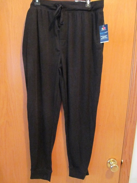 Black Waffle Jogger Sleep Pants 