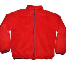 LL Bean Outdoors Vintage Fleece Jacket size Large Red Made in USA