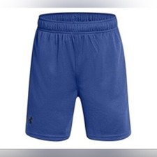 Boys Under Armour Loose Fit Blue Shorts Size Youth LARGE NEW WITH TAGS