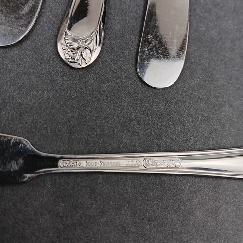 Rare 15 PC Estate USA Stainless WHISPERING HOPE Iced Tea Cocktail Gravy Butter - Picture 8 of 14